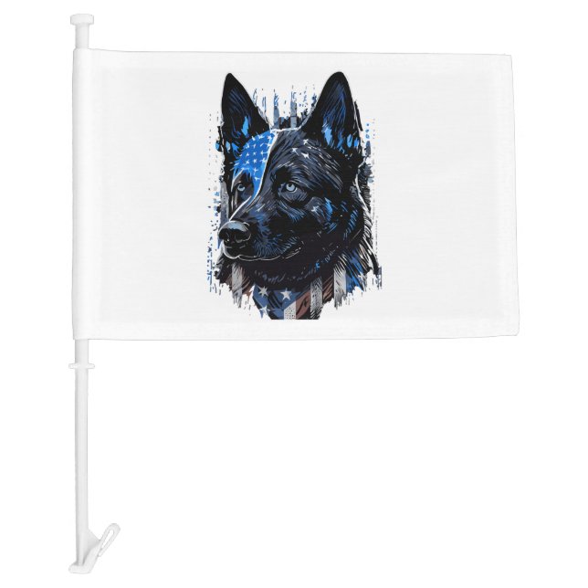 K9 Police Dog German Sherman American Flag Policem (Front)
