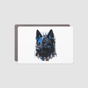K9 Police Dog German Sherman American Flag Policem Car Magnet