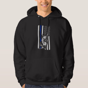 K9 Police Dog In Patriotic USA Style K9 Police Off Hoodie