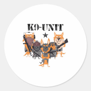 K9 Police Dog Unit Classic Round Sticker
