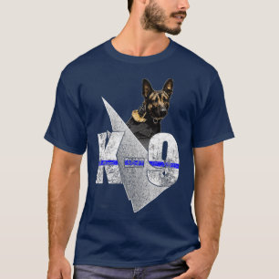 K9 Police Officer  Police Dog Thin Blue Line T-Shirt