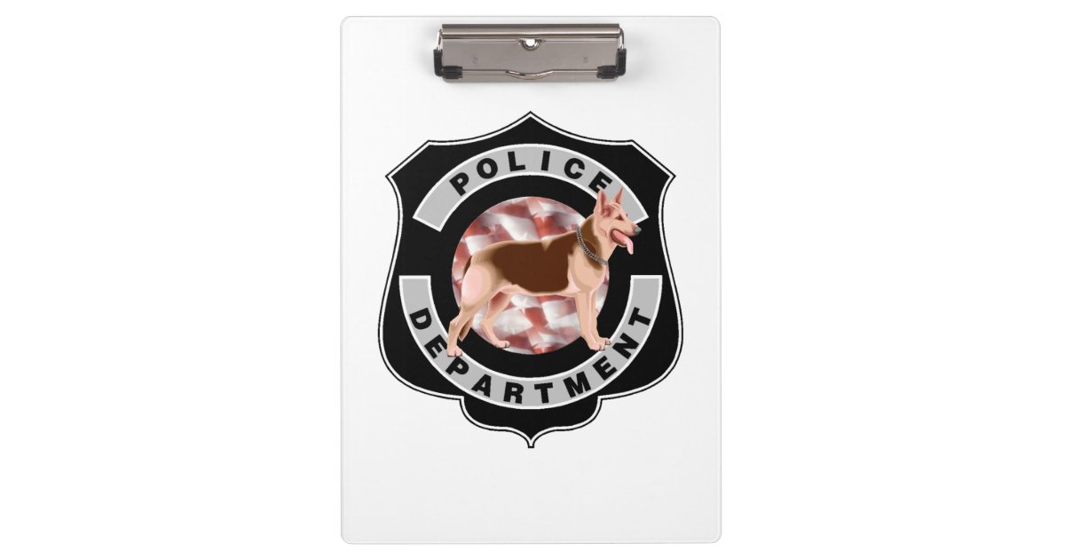 K9 Police Officers Clipboard Zazzle