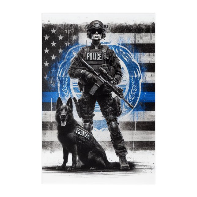 K9 Police Unit Acrylic Print (Front)