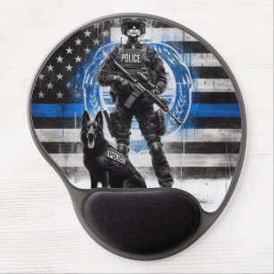 K9 Police Unit Gel Mouse Pad
