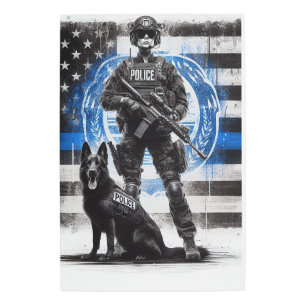 K9 Police Unit Metal Print