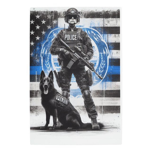 K9 Police Unit Metal Print (Front)