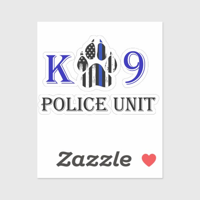 K9 Police Unit Sticker (Sheet)