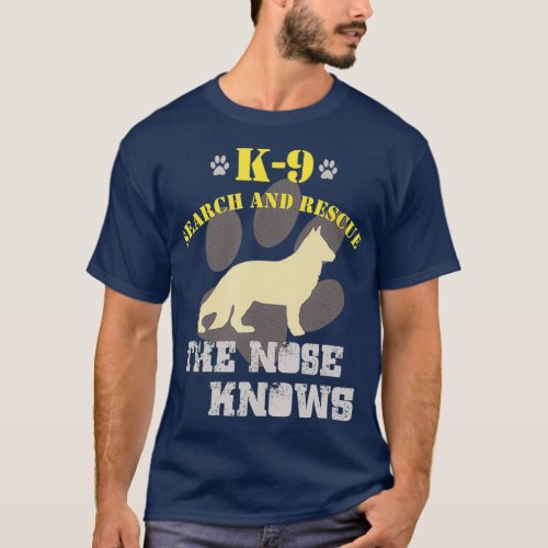 K9 Search and Rescue   German Shepherd Dog GSD T_Shirt