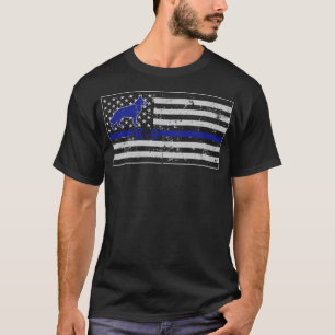 K9 Thin Blue Line Flag T-Shirt