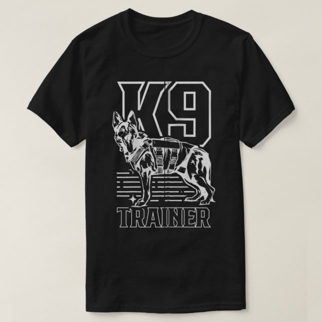 K9 Trainer K9 Handler Service Dog Zip  T-Shirt (Design Front)