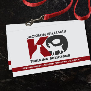 K9 Training - Dog Trainer - Canine Behaviourist  B Business Card
