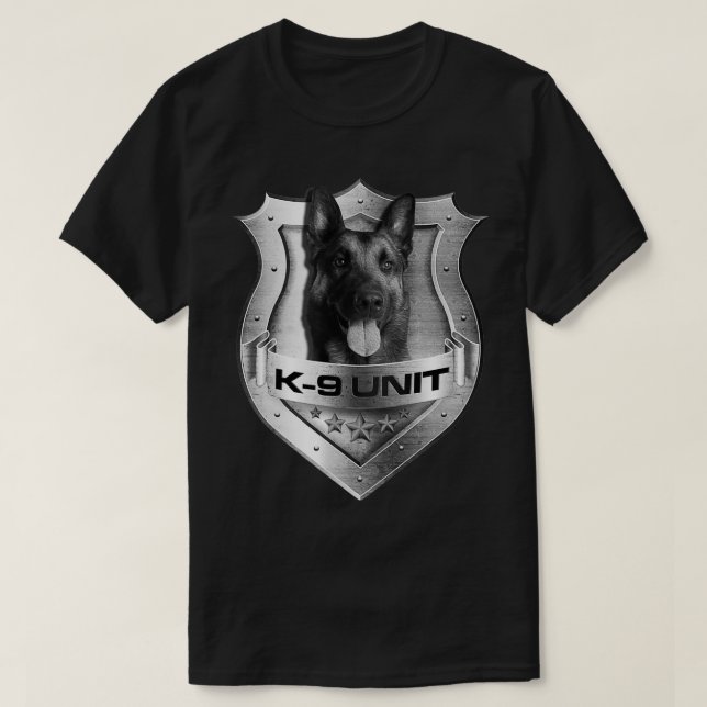 K9 Unit Badge Police Dog Unit Malinois 1 T-Shirt (Design Front)
