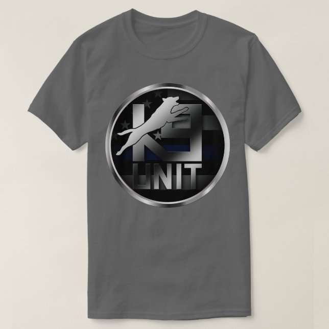 K9 Unit Badge Police Dog Unit  Malinois T-Shirt (Design Front)
