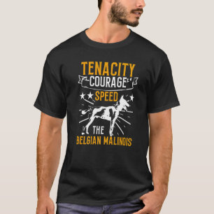 K9 Unit Belgian Malinois Courage PD Police Trainer T-Shirt