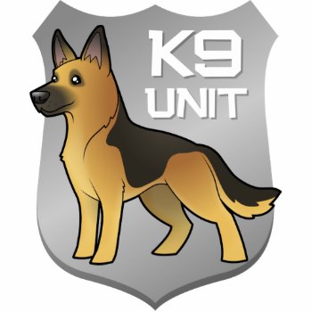 K9 Unit Cartoon German Shepherd Cutout by CartoonizeMyPet at Zazzle