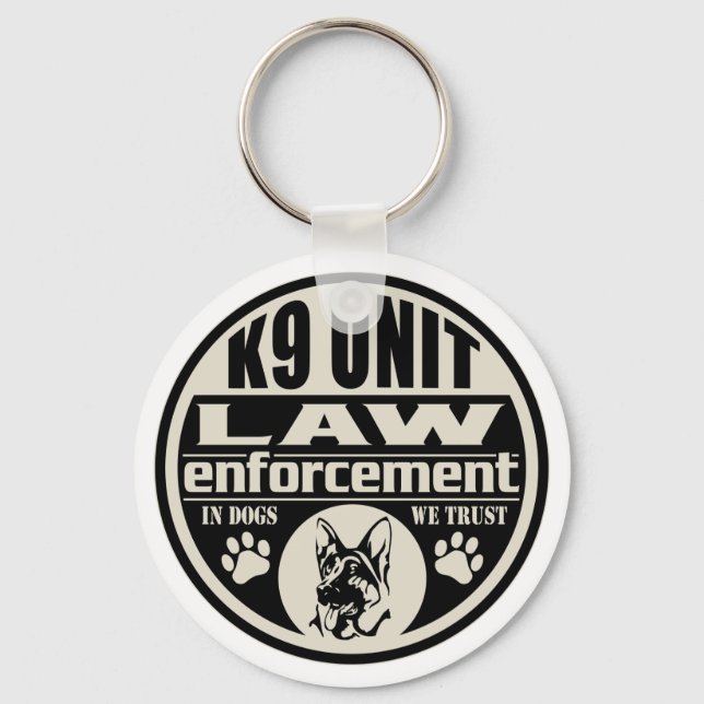 K9 Unit In Dogs We Trust Keychain (Front)