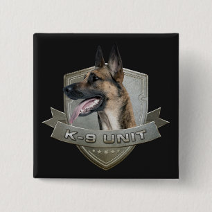 K9 Unit  - Malinois - Belgian shepherd Button