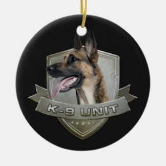 K9 Unit - Malinois - Belgian shepherd Ceramic Ornament