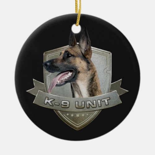 K9 Unit  _ Malinois _ Belgian shepherd Ceramic Ornament