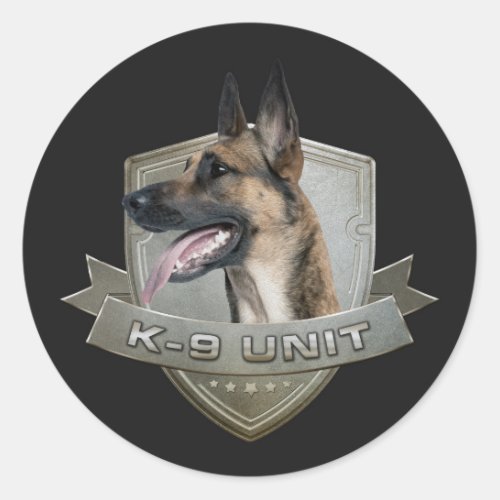 K9 Unit  _ Malinois _ Belgian shepherd Classic Round Sticker