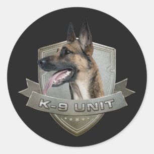 K9 Unit - Malinois - Belgian shepherd Classic Round Sticker