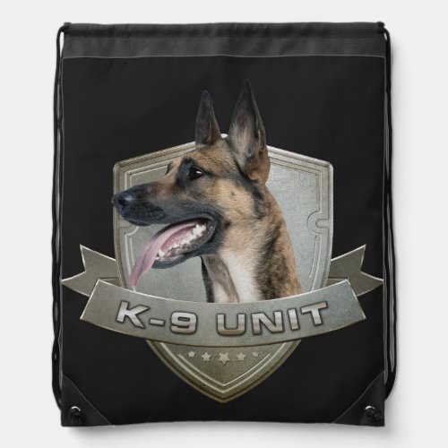 K9 Unit  _ Malinois _ Belgian shepherd Drawstring Bag