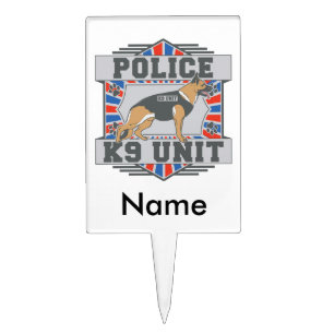 K9 Unit Police German Shepherd Cake Topper