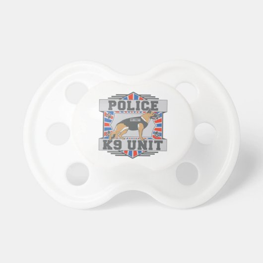 K9 Unit Police German Shepherd Pacifier (Front)