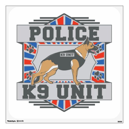 K9 Unit Police German Shepherd Wall Decal