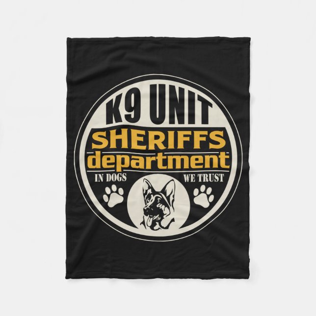 K9 Unit Sheriff's Department Fleece Blanket (Front)