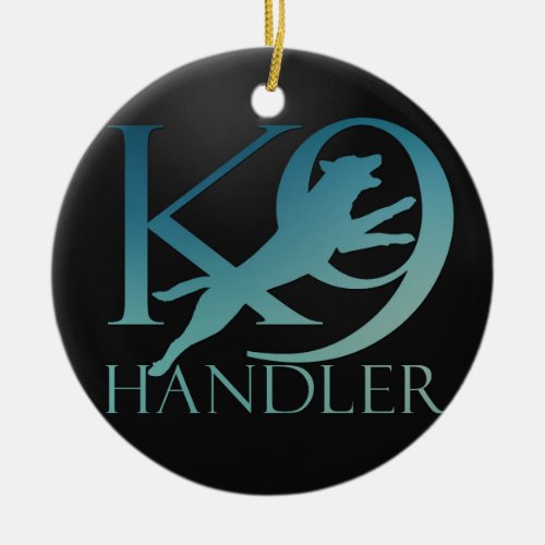 K_9 Handler _Dog Trainer _ Malinois Ceramic Ornament