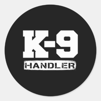 K-9 Handler Police Sheriff Cops Law Enforcet Duty Classic Round Sticker