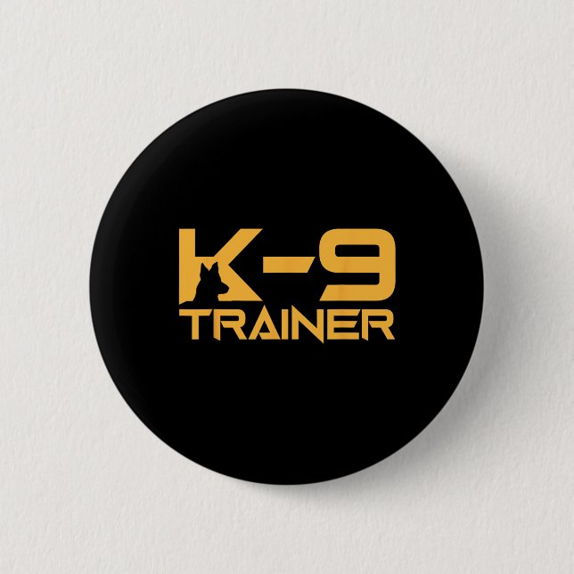 K-9 K9 Dog Handler Trainer Police Security Hallowe Button (Front)