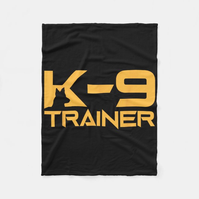 K-9 K9 Dog Handler Trainer Police Security Hallowe Fleece Blanket (Front)