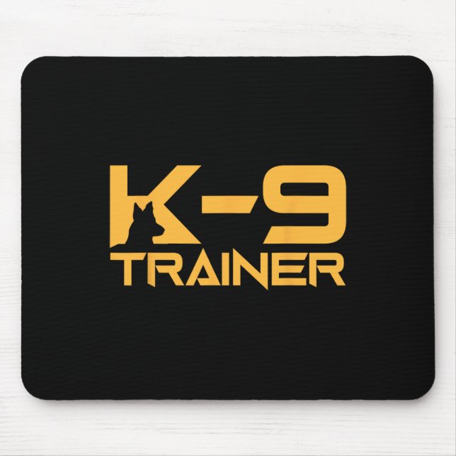 K-9 K9 Dog Handler Trainer Police Security Hallowe Mouse Pad (Front)