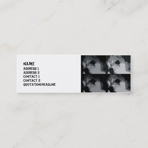 Customizable k-9 pop art business card template