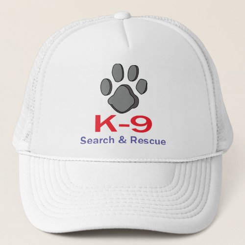 K_9 Search and Rescue Trucker Hat