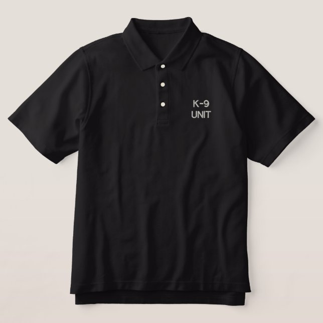 K-9 UNIT EMBROIDERED POLO SHIRT (Design Front)