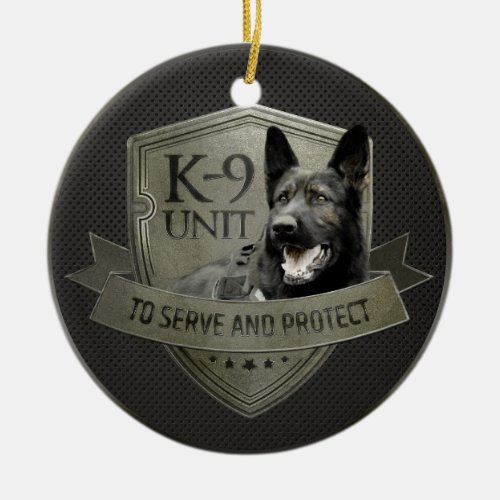 K_9 Unit GSD _Working German Shepherd Dog Ceramic Ornament