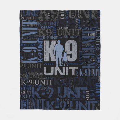 K_9 Unit  _Police Dog Unit Fleece Blanket
