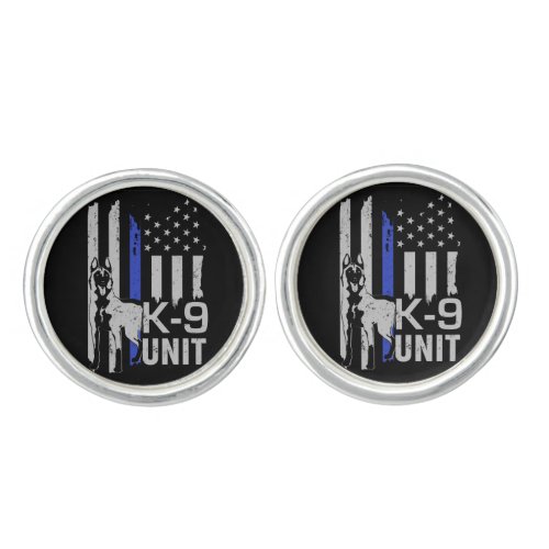 K_9 Unit  _Police Dog Unit_ Malinois Cufflinks