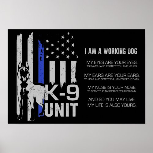 K_9 Unit  _Police Dog Unit_ Malinois Poster