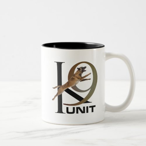 K_9 Unit  _Police Dog Unit_ Malinois Two_Tone Coffee Mug