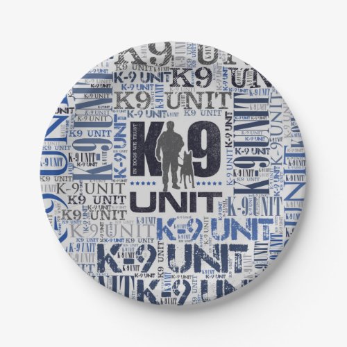 K_9 Unit  _Police Dog Unit Paper Plates