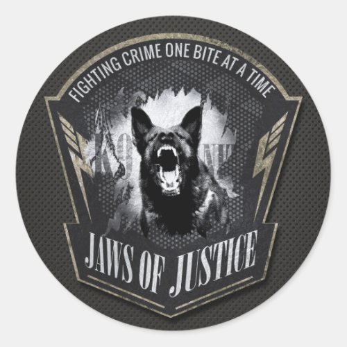 K_9 Unit  _Police  Unit_ German Shepherd Classic Round Sticker