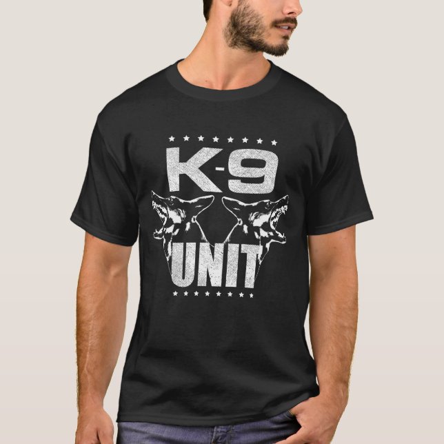 K-9 Unit  -Police  Unit- German Shepherd T-Shirt (Front)