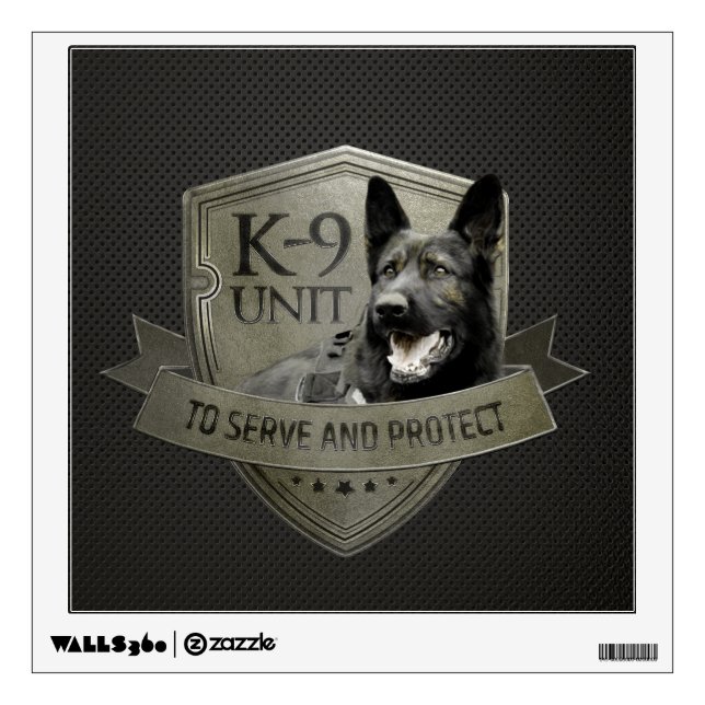 K-9 Unit  -Police  Unit- German Shepherd Wall Decal (Front)