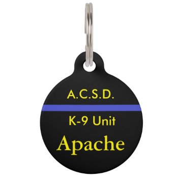 K-9 Unit Sheriff's Department Dog Tag by GreenCannon at Zazzle