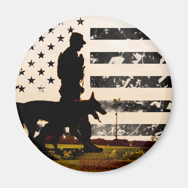 K-9 Working Dog Handler Magnet (Front)