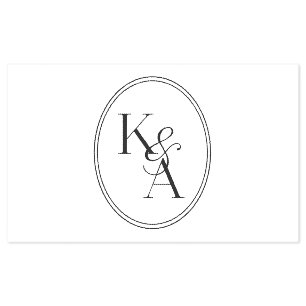 K&A Wedding Logo Stamp